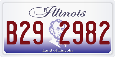 IL license plate B292982