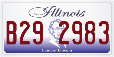IL license plate B292983