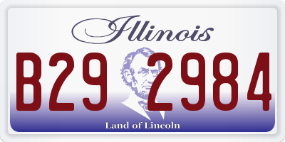 IL license plate B292984