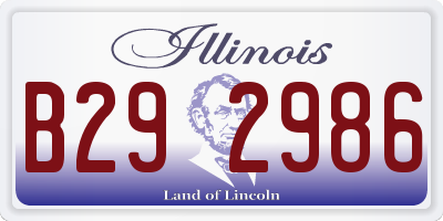 IL license plate B292986