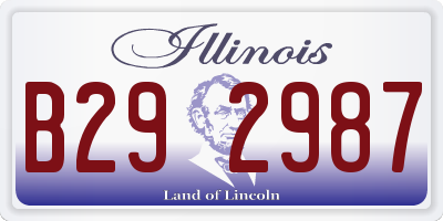 IL license plate B292987