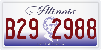 IL license plate B292988
