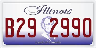 IL license plate B292990