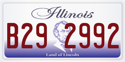 IL license plate B292992