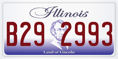 IL license plate B292993