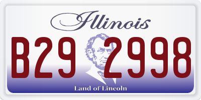 IL license plate B292998