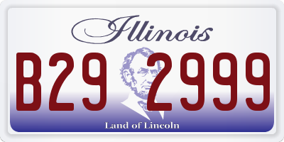 IL license plate B292999