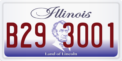 IL license plate B293001