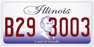 IL license plate B293003