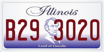 IL license plate B293020