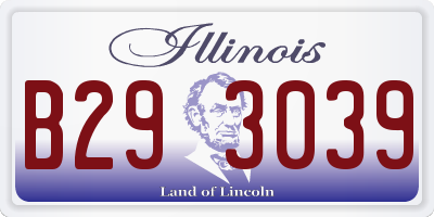 IL license plate B293039