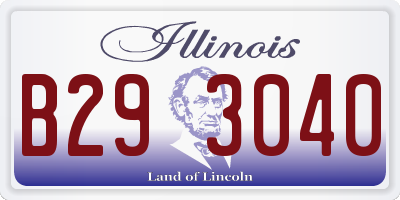 IL license plate B293040