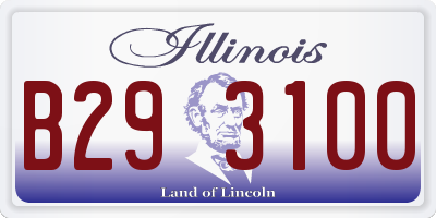 IL license plate B293100