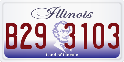 IL license plate B293103