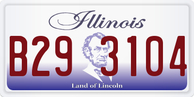 IL license plate B293104