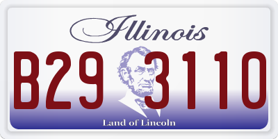 IL license plate B293110
