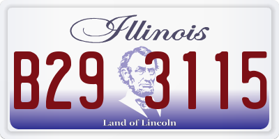 IL license plate B293115