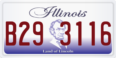 IL license plate B293116