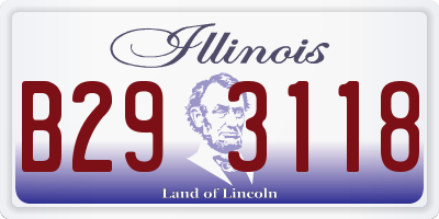 IL license plate B293118