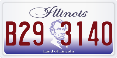 IL license plate B293140