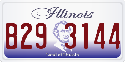 IL license plate B293144