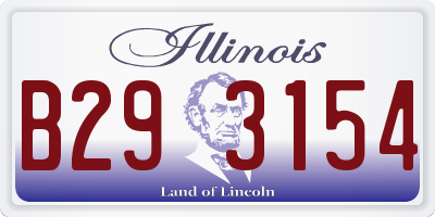 IL license plate B293154