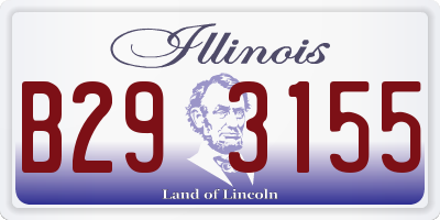 IL license plate B293155