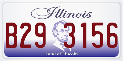 IL license plate B293156