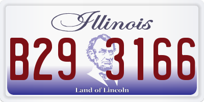 IL license plate B293166