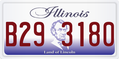 IL license plate B293180