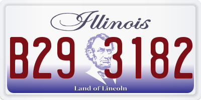 IL license plate B293182