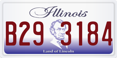 IL license plate B293184
