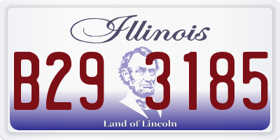 IL license plate B293185