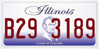 IL license plate B293189