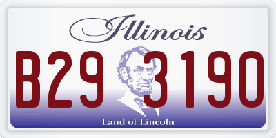 IL license plate B293190