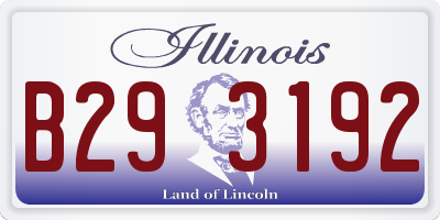 IL license plate B293192