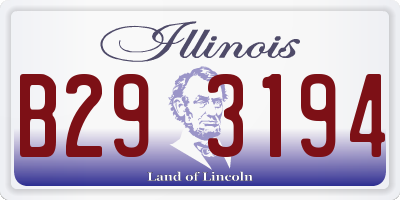 IL license plate B293194