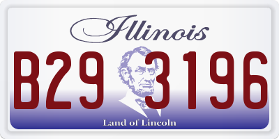 IL license plate B293196