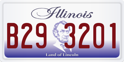IL license plate B293201