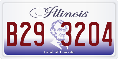 IL license plate B293204