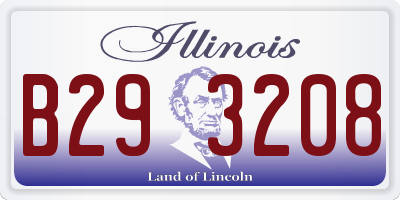 IL license plate B293208