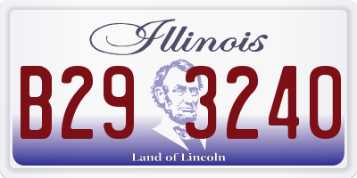 IL license plate B293240