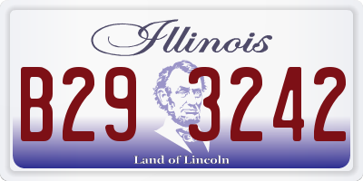 IL license plate B293242