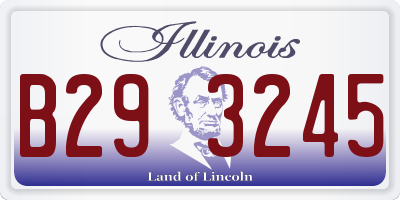 IL license plate B293245