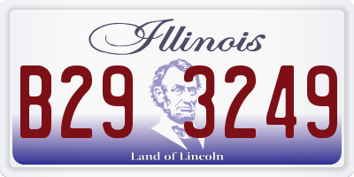 IL license plate B293249