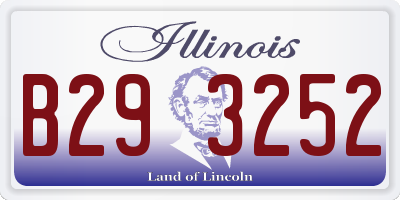 IL license plate B293252