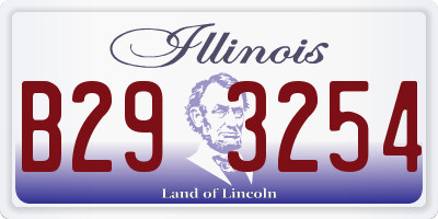 IL license plate B293254