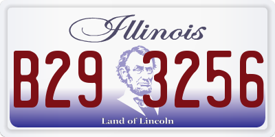 IL license plate B293256