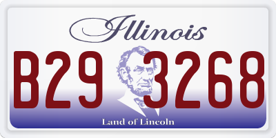 IL license plate B293268