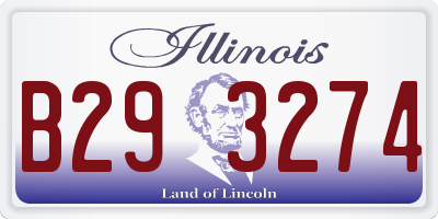 IL license plate B293274